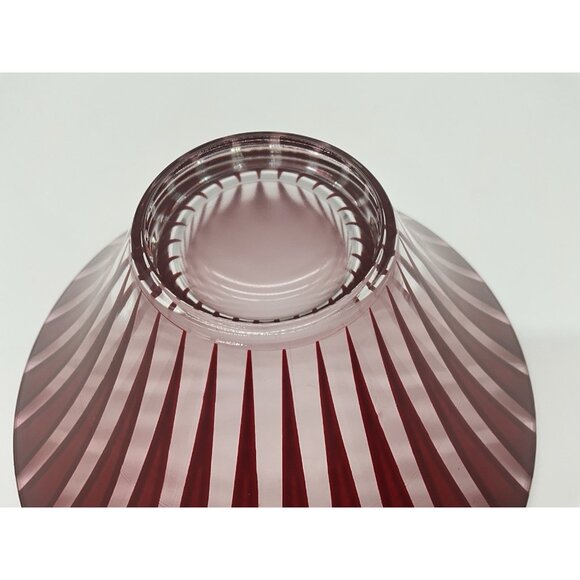 Anders Lindblom "Twist" Bowl Nybro Glassworks Scandinavian Art Glass Red/CLEAR - Picture 9 of 11